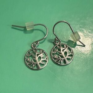 Elegant Silver Tree of Life Earrings